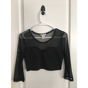 Charlotte Russe Sheer Crop Top